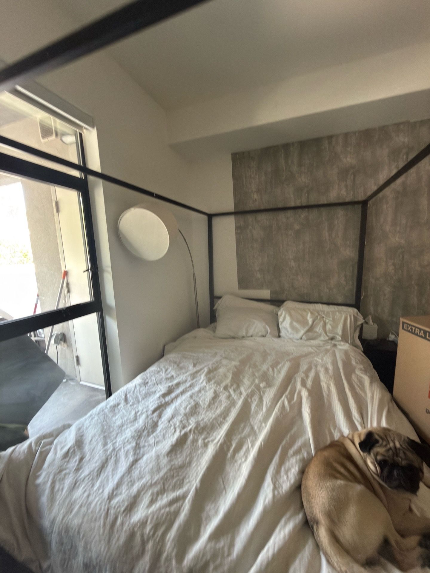 Canopy bed frame w adjustable base