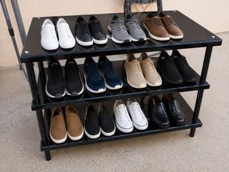Acrylic shoe rack glossy black 26x 12x 20
