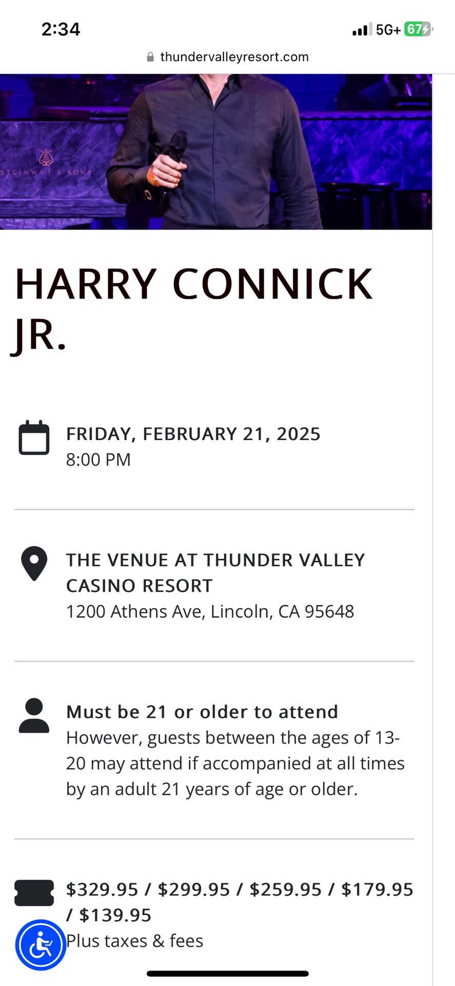 Harry Connick Tickets