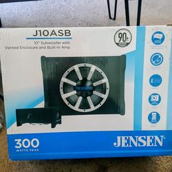 Jensen 10" Sub Woofer With Built In Amplifier Brand New In The Box