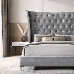 New Velvet Light grey 65.5" Height B3D