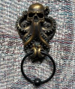 Octopus skull door knocker