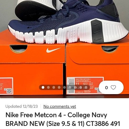 Nike Free Metcon 4 Training Gym Shoe Armory Navy White Women s MAN S Only size 13 for Sale in Chicago IL OfferUp