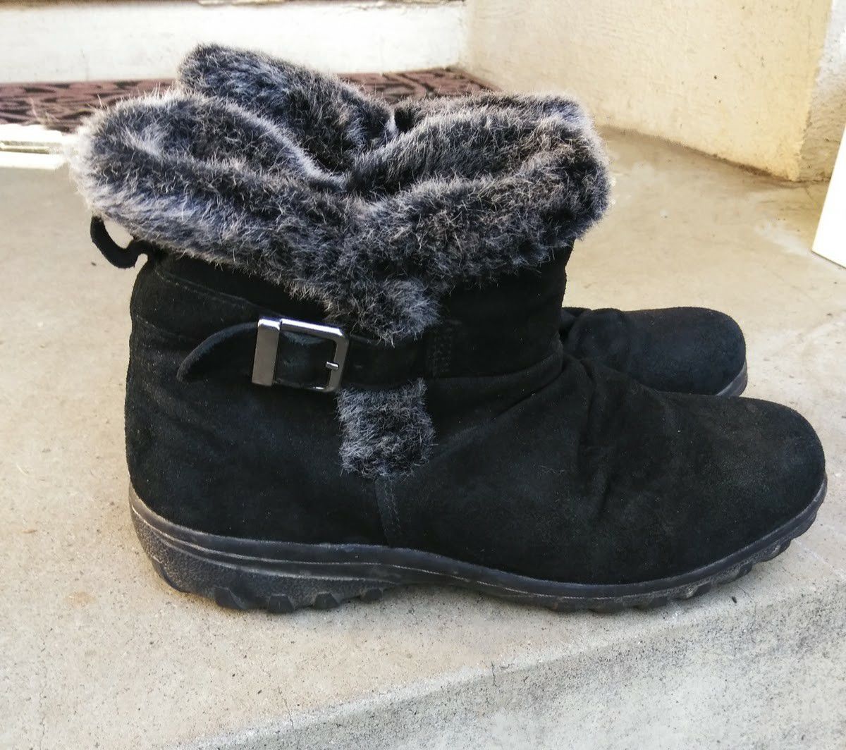 !! Ladies Snow/Rain Suede Leather Zipper Boots
