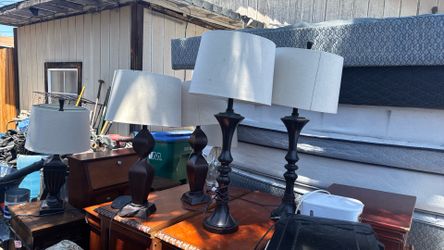 Two sets of matching lamps