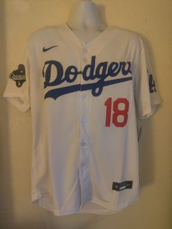 New Mens Dodgers Yamamoto #18 White Jerseys Stitched