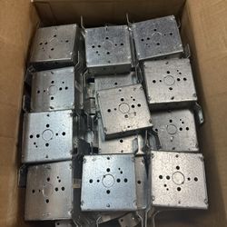 LOT OF 42* Steel City Square Metal Enclosure Gang Box