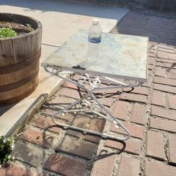 Wrought-iron Glass Top Table
