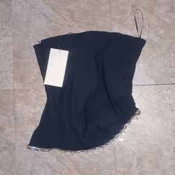 Zara Woman's Rhinestone Top New 