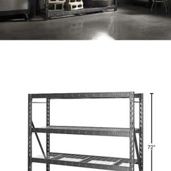 4-Tier Welded Steel Garage Storage Shelving Unit (77 in. W x 72 in. H x 24 in. D)