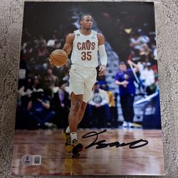 Isaac Okoro Cleveland Cavaliers Autographed 8x10 Photo With COA