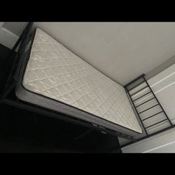 Black Metal Twin Bed Frame Mattress 