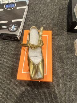 Gold Ballet Shoes/ White Heels