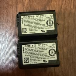 Genuine Sony NP-FW50 Rechargeable Battery – Lot of 2