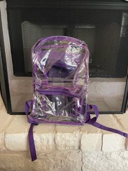 Clear Backpack Purple