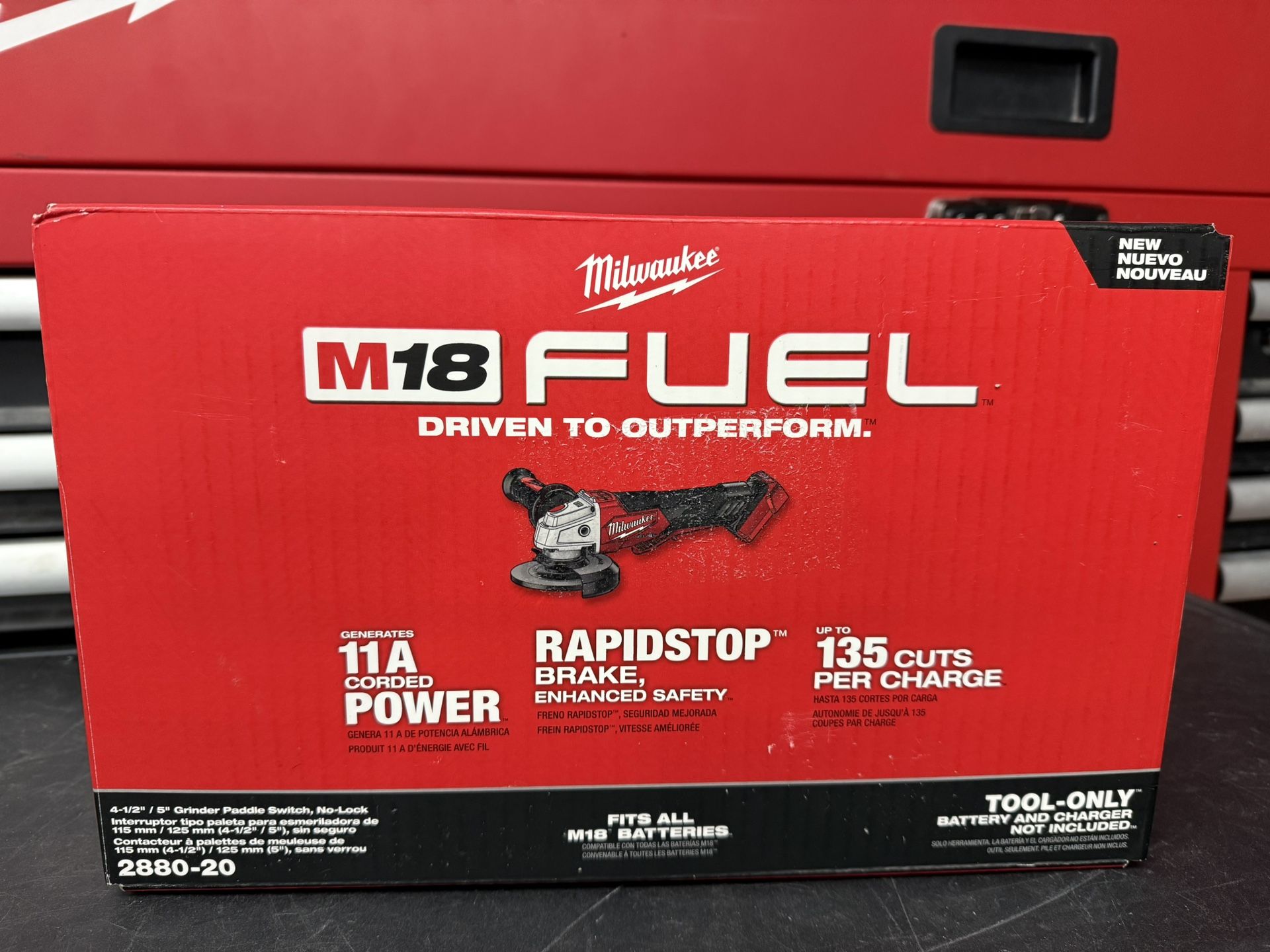 MILWAUKEE M18 FUEL 18V Lithium-Ion Brushless Cordless 4-1/2 in./5 in. Grinder w/Paddle Switch (Tool-Only)