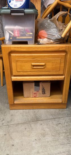 Bedside table solid wood