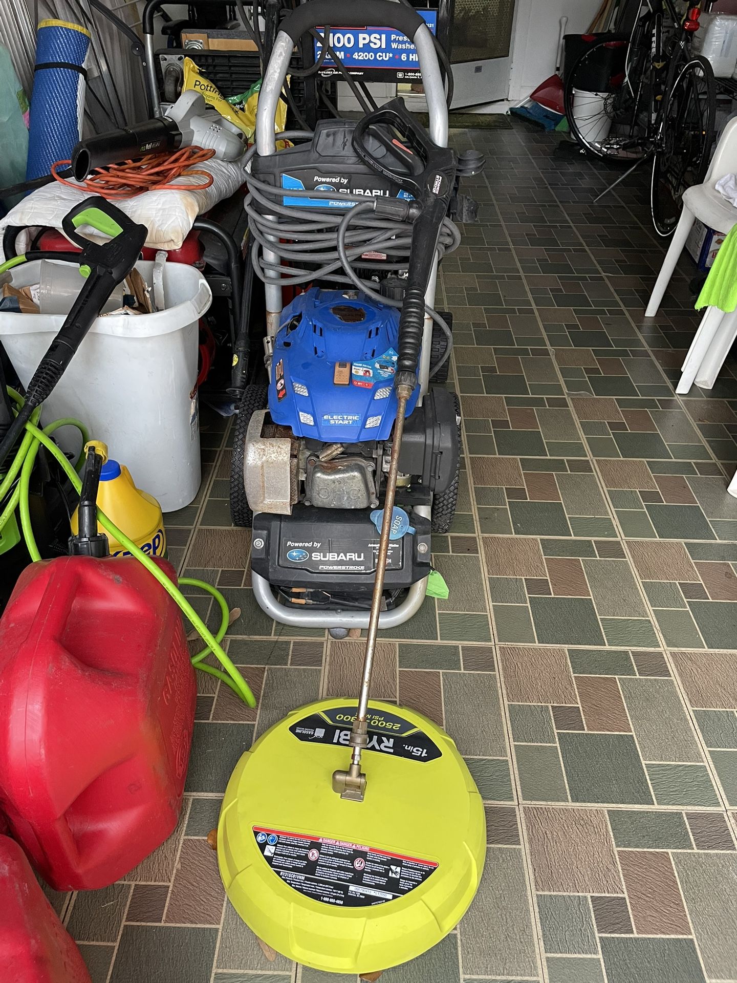 3100 Psi Subaru Pressure Washer With The Plate