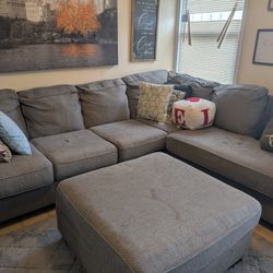 2 Piece Sectional And Ottoman