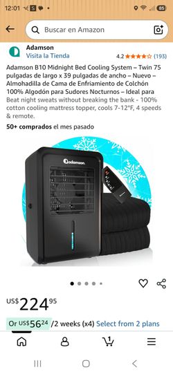 Sistema de enfriamiento para cama