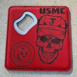 COASTERS WITH A BUILT IN BOTTLE OPENER🇺🇸PERSONALIZED 