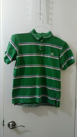 Boys Ecko Unltd Green Striped Polo Size Small