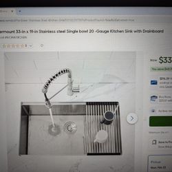 Undermount Sink With Drainboard 