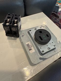 50A Double Pole Breaker and WR Outlet with Cover Plate