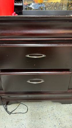 Stained solid wood night stand