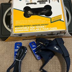 Leash,harness and feeder