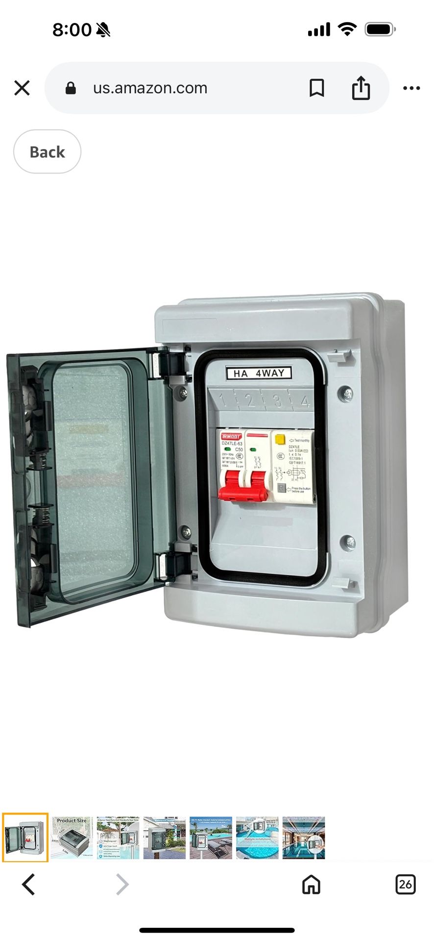 50A Spa Panel Equipped with Outdoor Waterproof GFCI 50A Circuit Breaker Box, Offering Comprehensive Protection for Your Hot Tubs, Spas, Pools, and Hom
