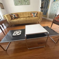 Gold Velveteen Couch 