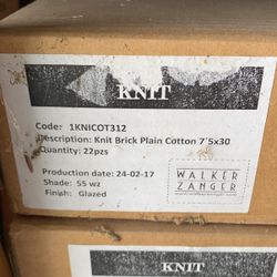 7.5” White Matte tiles, walker Danger