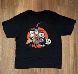 The Nightmare Before Christmas Lock Shock Barrel Graphic T-Shirt Black Size S