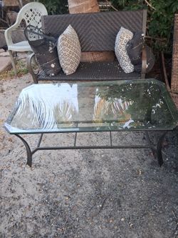 Glass coffee table