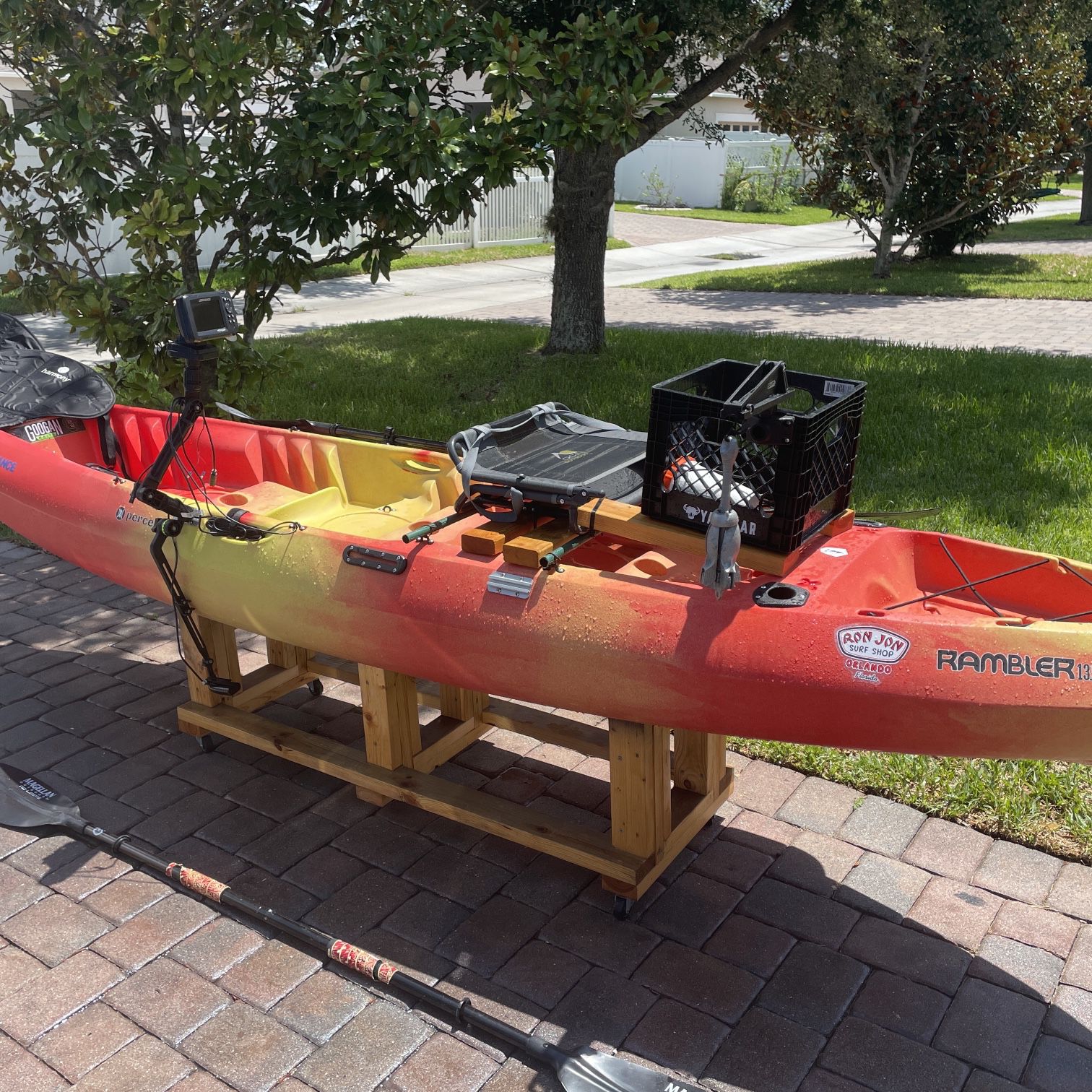13.5’ Fishing Kayak With Many Extras 