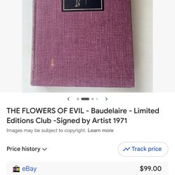 THE FLOWERS OF EVIL - Baudelaire - Limited Editions Club -Signed by Artist 1971