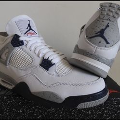 Jordan 4 Retro White -Midnight Navy