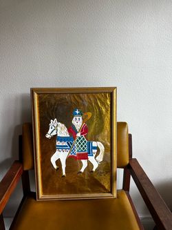 Rare Limited-Edition Silk Screen on Gold Leaf Paper – "Saint Nicholas" by Helenn Rumpel (Santa Fe, 1997)