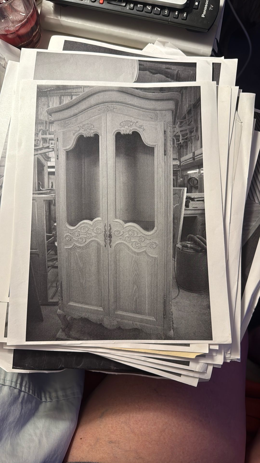 Louis XV Solid Oak Armoire