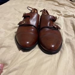 Salvatore Ferragamo Men's Brown Dual Strap Shoes