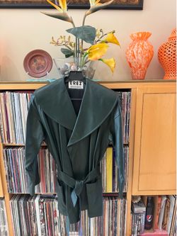 PRICE DROP: NW/OT, M, EREZ, lined, MALACHITE GREEN LAMBSKIN LEATHER, MADE in USA