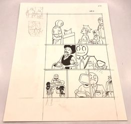 Sina Grace Li’l Depressed Boy Original Artwork inked (issue 14, page 16)