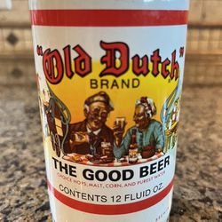 Old Dutch Pull Tab Beer Can Tab Still On Opened From Bottom