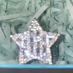 925 Sterling Silver Zirconia Hip Hop Star Ring