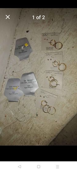 Earrings jewelry sets 24 k over surgical steel