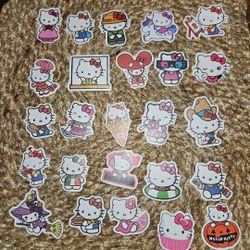 25 Hello Kitty stickers 