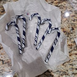 DALLAS COWBOYS Candy Cane Christmas Ornament Set of 5