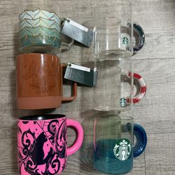 New Starbucks Glass + Ceramic Mugs 