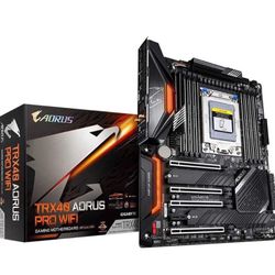 Open Box GIGABYTE TRX40 AORUS PRO WIFI (sTRX/AMD/TRX40/Fins-Array Heatsink/12+2 Phases Infineon Digital VRM/3x PCle 4.0x4 M.2/Intel WiFi 6/Intel
